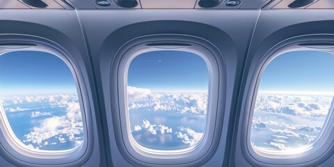 passenger plane window - obrazy, fototapety, plakaty