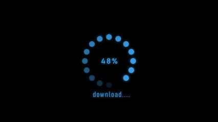 Abstract loading circle icon illustration.