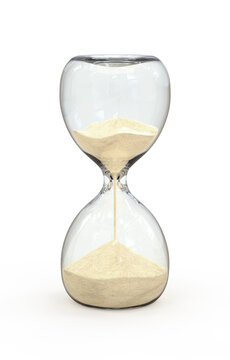 Hourglass, sandglass, sand timer, sand clock isolated. Png transparency	