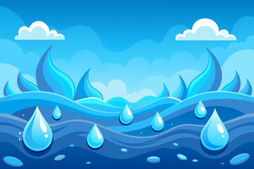 Fototapeta premium Water background is a scenic photo of calm water with ripples and reflections.