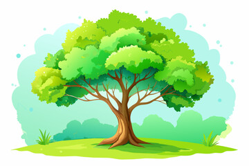 watercolor background is tree