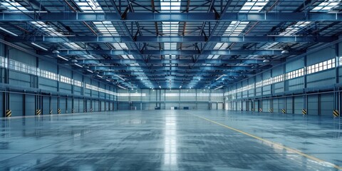 Empty warehouse interior  