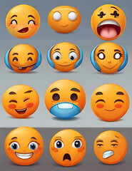 set of smileys