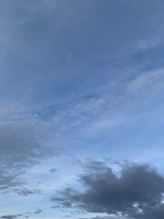 clouds over water