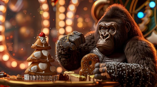 Gorillas Gingerbread Creations A Christmas Treat Extravaganza in an Illuminated Circus Tent