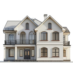 Fototapeta na wymiar 3d render of a house with transparent background