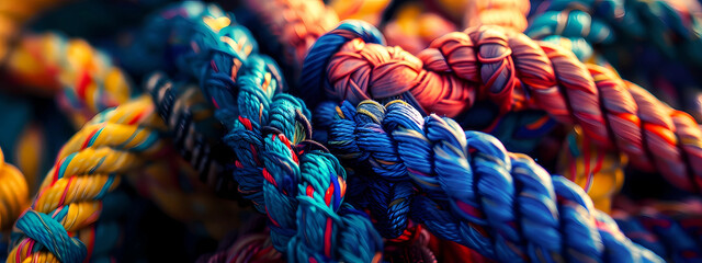 a bunch of colorful ropes - Powered by Adobe