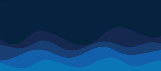 sea waves layer vector background illustration. sea beach vector illustration