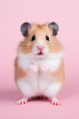 Playful and Inquisitive Dwarf Hamster Caught in a Moment