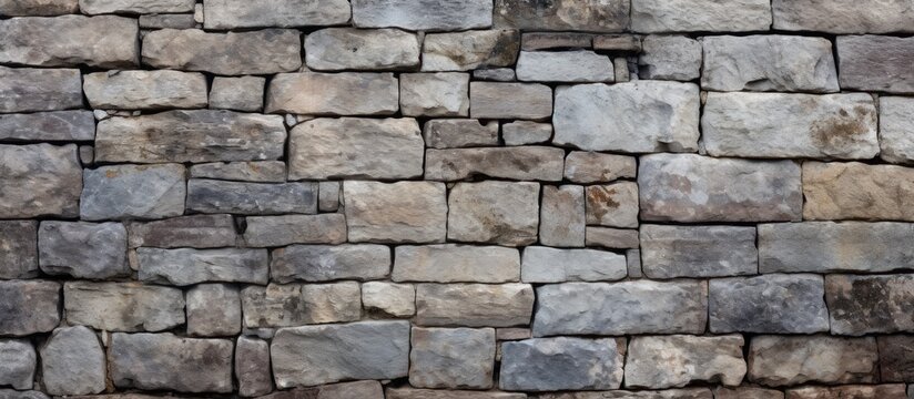 Texture of a aged stone wall with natural weathered surfaces for background design.