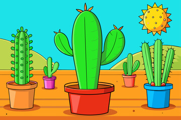 plants cactus background is tree