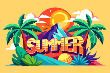 poster summer background is