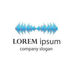 good music sound wave logo illustration