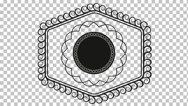 illustration of an background.Decorative Frame isolated rotate on a transparent background
