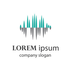 good music sound wave logo illustration