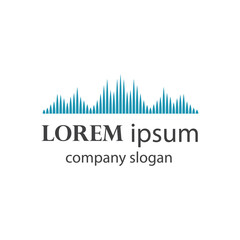 good music sound wave logo illustration