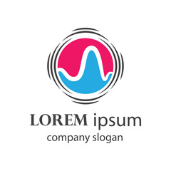 good music sound wave logo illustration