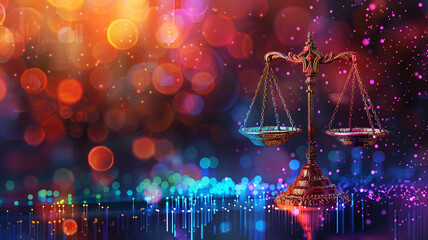 Bitcoin digital justice vibrant dots