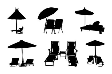 Beach chair silhouette