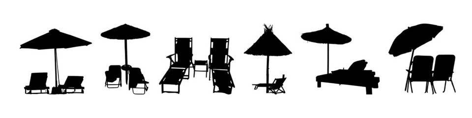 Beach chair silhouette