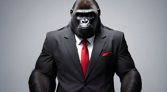 gorilla in suit