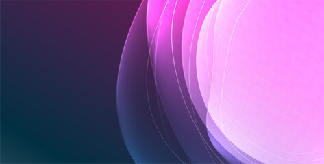 Colorful transparent flowing fluid shapes with glow effect geometric background. Wavy lines round forms. Vector illustration For Wallpaper, Banner, Background, Card, Book Illustration, landing page