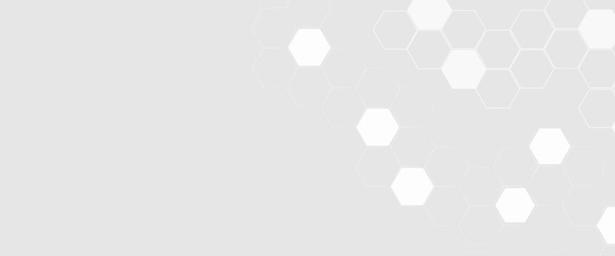 Vector geometric abstract background with simple hexagon elements with glowing hexagon geometric lines.