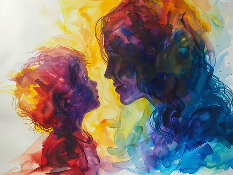 A collaborative watercolor art project inviting mothers of children with autism to contribute their own paintings each piece telling a story of their unique journey