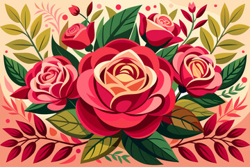 rose pink flower garden background is
