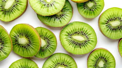 A seamless kiwi fruit pattern forming a captivating background