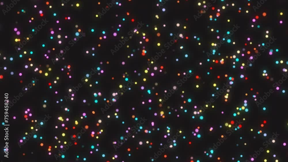 Aufkleber particle gradient color dot ball rotating background.