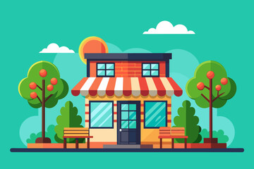 Naklejka premium shop background is