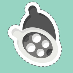 Sticker line cut Cardamom. related to Herbs and Spices symbol. simple design editable. simple illustration