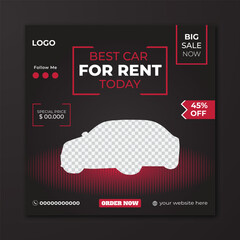 	
Simple minimalist and Modern Car Social Media Poster design template