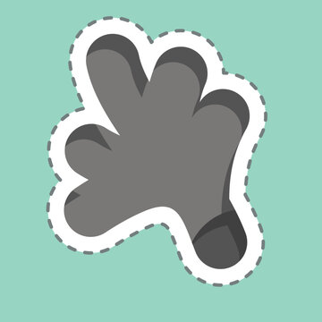 Sticker line cut Ginger. related to Herbs and Spices symbol. simple design editable. simple illustration