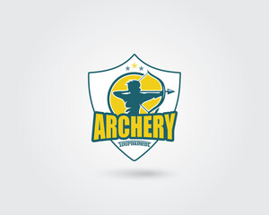 Modern Creative Unique Archery Vector Logo Design Template