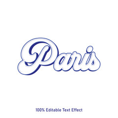 Paris text effect vector. Editable college t-shirt design printable text effect vector	