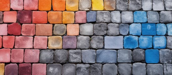 Colored cobblestone texture for background