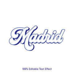 Madrid text effect vector. Editable college t-shirt design printable text effect vector	