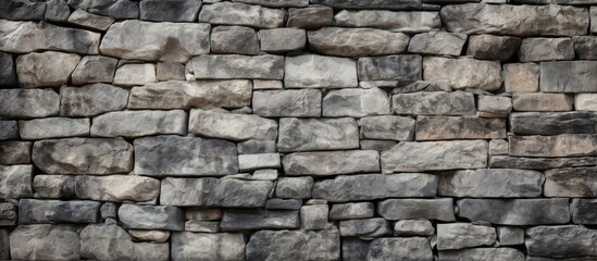 Fototapeta premium Stone wall texture or textured background.