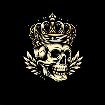 symbol design logo a skull king  template inspiration