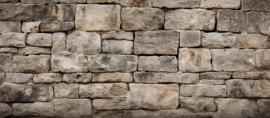Texture of a aged stone wall with natural weathered surfaces for background design.