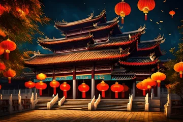 Kissenbezug chinese temple architecture © Maryam