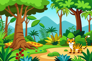 jungle background is tree