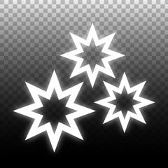 Stars Light Vector on a Transparent Background