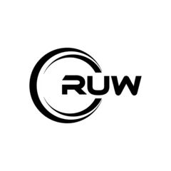 Fotobehang RUW Logo Design, Inspiration for a Unique Identity. Modern Elegance and Creative Design. Watermark Your Success with the Striking this Logo. © Mamunur