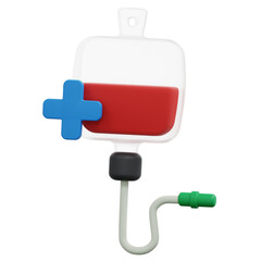 blood transfussion 3d illustration