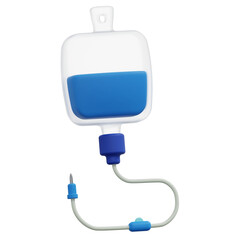 infusion drip bag 3d illustration