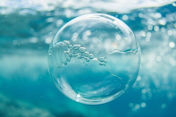 Fototapeta na wymiar bubbles in the water