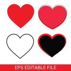 Hearts Bundle, Heart Outline, Heart Cut Files, Heart Clipart, Hearts, Love, Solid Heart, love shape